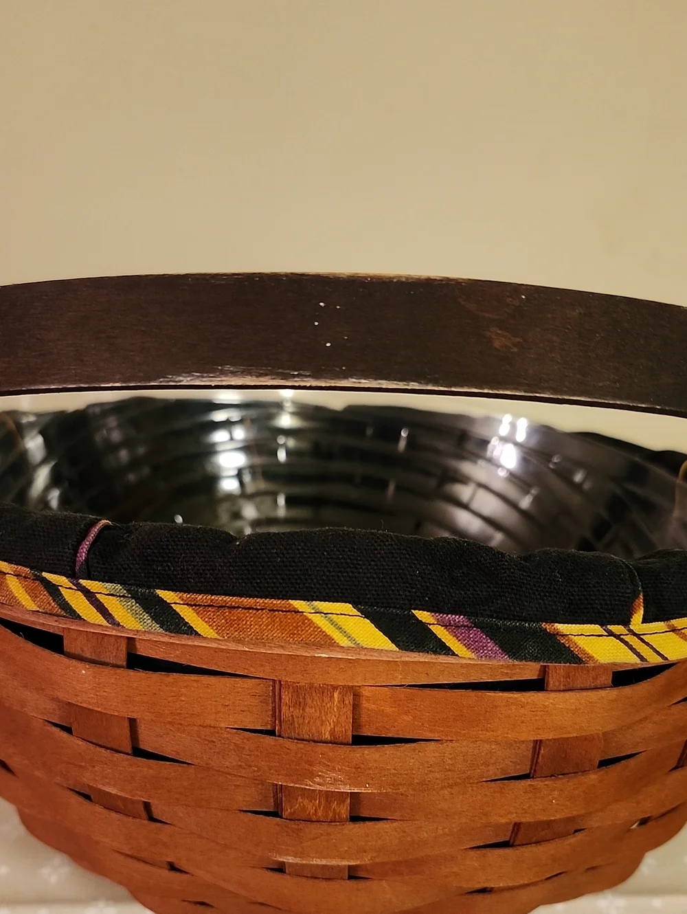 Longaberger Large Autumn Treats Basket with Wrought Iron Spider Legs